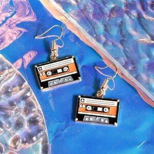 ✨ Awesome Retro Cassette Tape Drop Earrings ✨